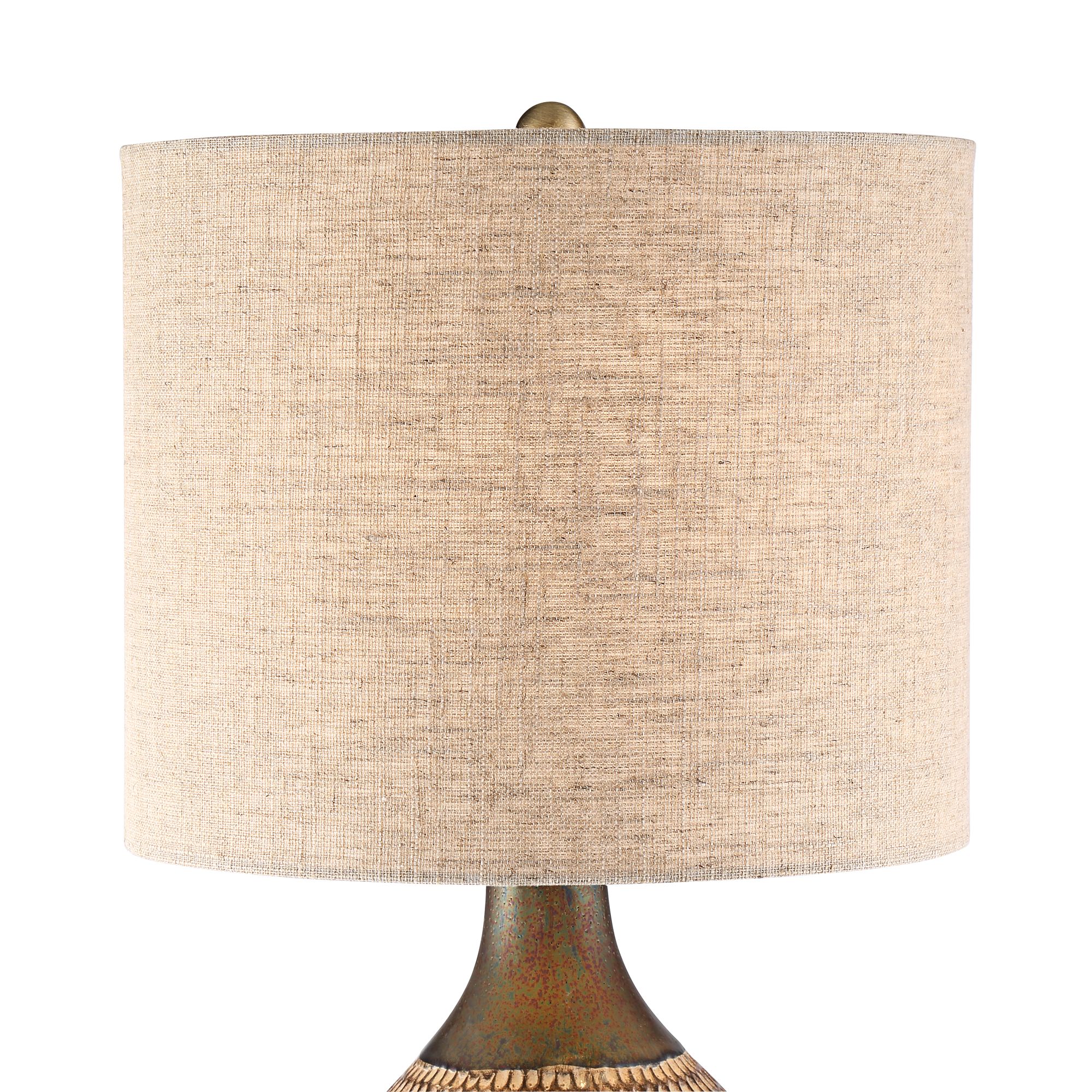 Image 5 Possini Euro Emma 21" Brown Ceramic Table Lamp with USB Dimmer more views