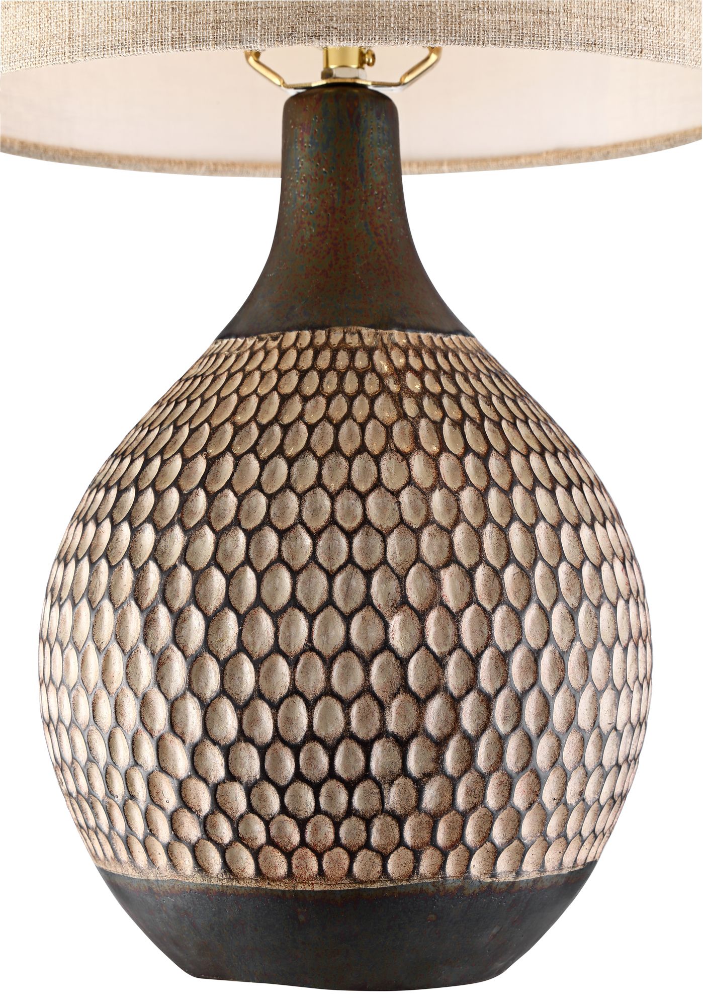 Image 6 Possini Euro Emma 21" Brown Ceramic Table Lamp with USB Dimmer more views