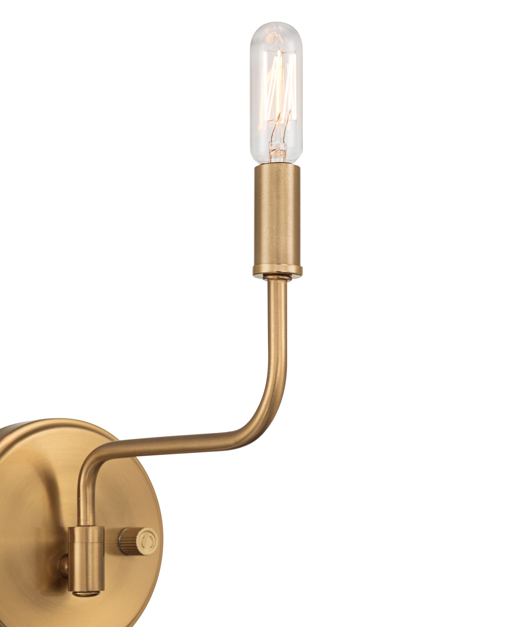 Image 2 Possini Euro Emma 9 1/2"H Warm Brass Plug-in Swing-Arm Wall Sconce more views