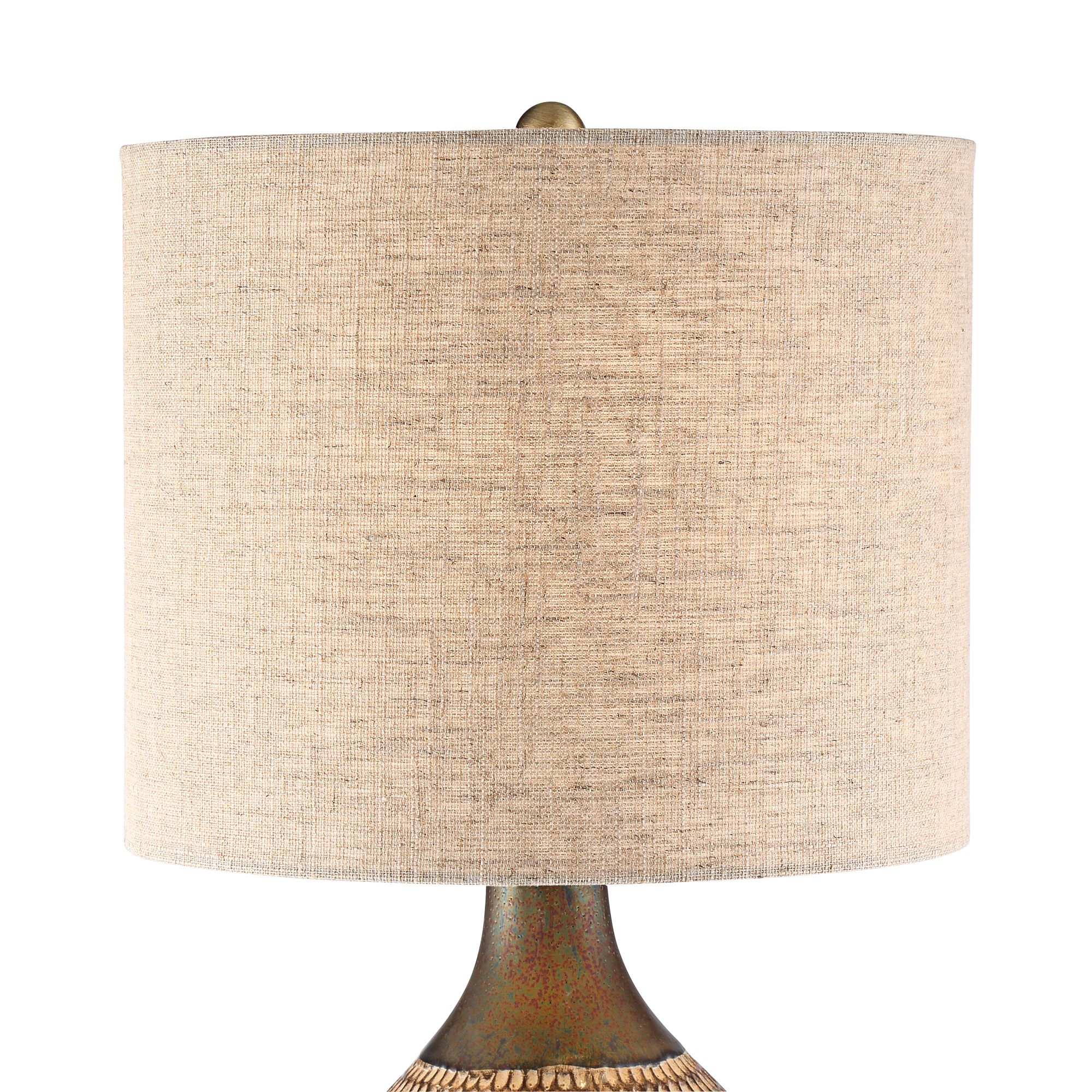 Image 5 Possini Euro Emma Brown Ceramic Mid-Century Lamp with Table Top Dimmer more views