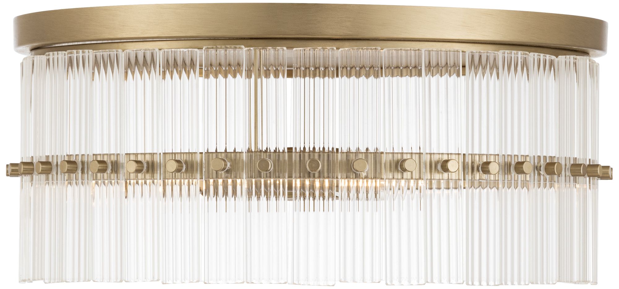 Image 5 Possini Euro Emmerson 15" Wide Matte Brass Glass 3-Light Ceiling Light more views