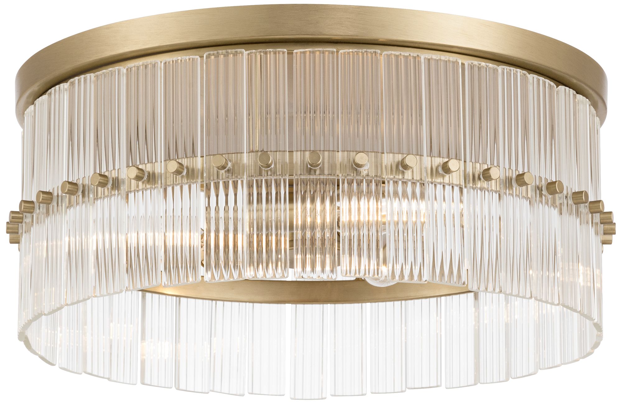 Image 6 Possini Euro Emmerson 15" Wide Matte Brass Glass 3-Light Ceiling Light more views