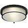 Possini Euro Encina 13" Wide Black and White Glass Ceiling Light
