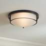 1_Possini Euro Encina 13" Wide Black and White Glass Ceiling Light
