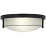 4_Possini Euro Encina 13" Wide Black and White Glass Ceiling Light more views
