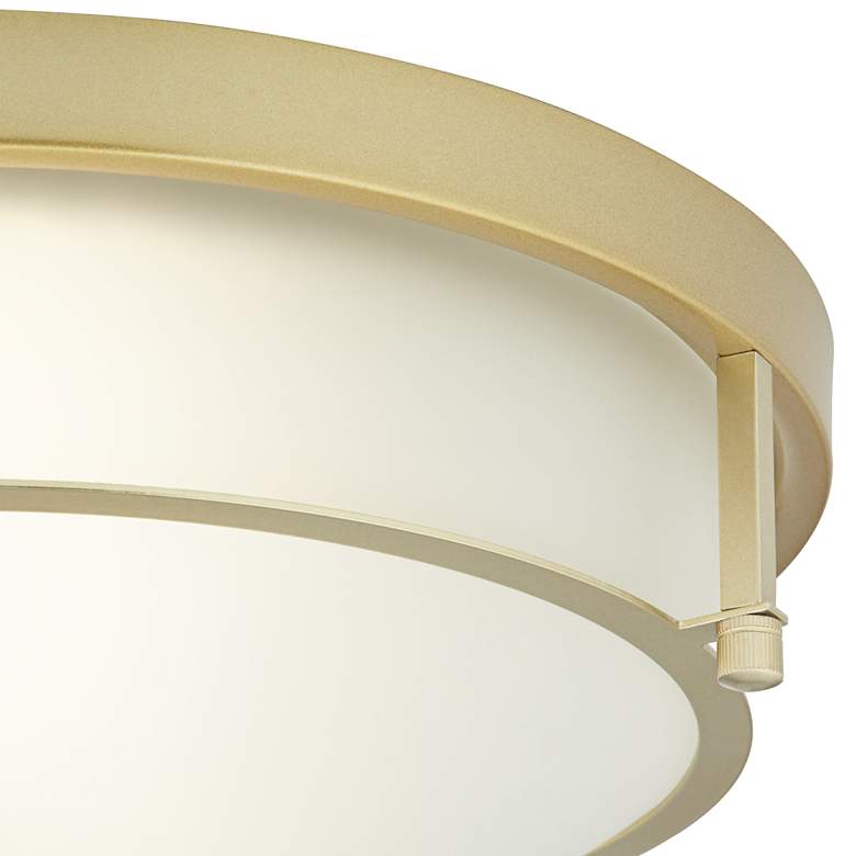 Image 3 Possini Euro Encina 13" Wide Gold and Frosted Glass Ceiling Light more views