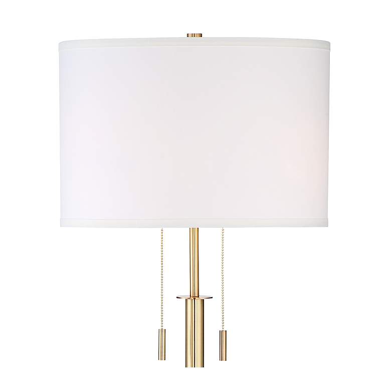 Image 4 Possini Euro Encino 60" Antique Brass Modern Tripod Floor Lamp more views