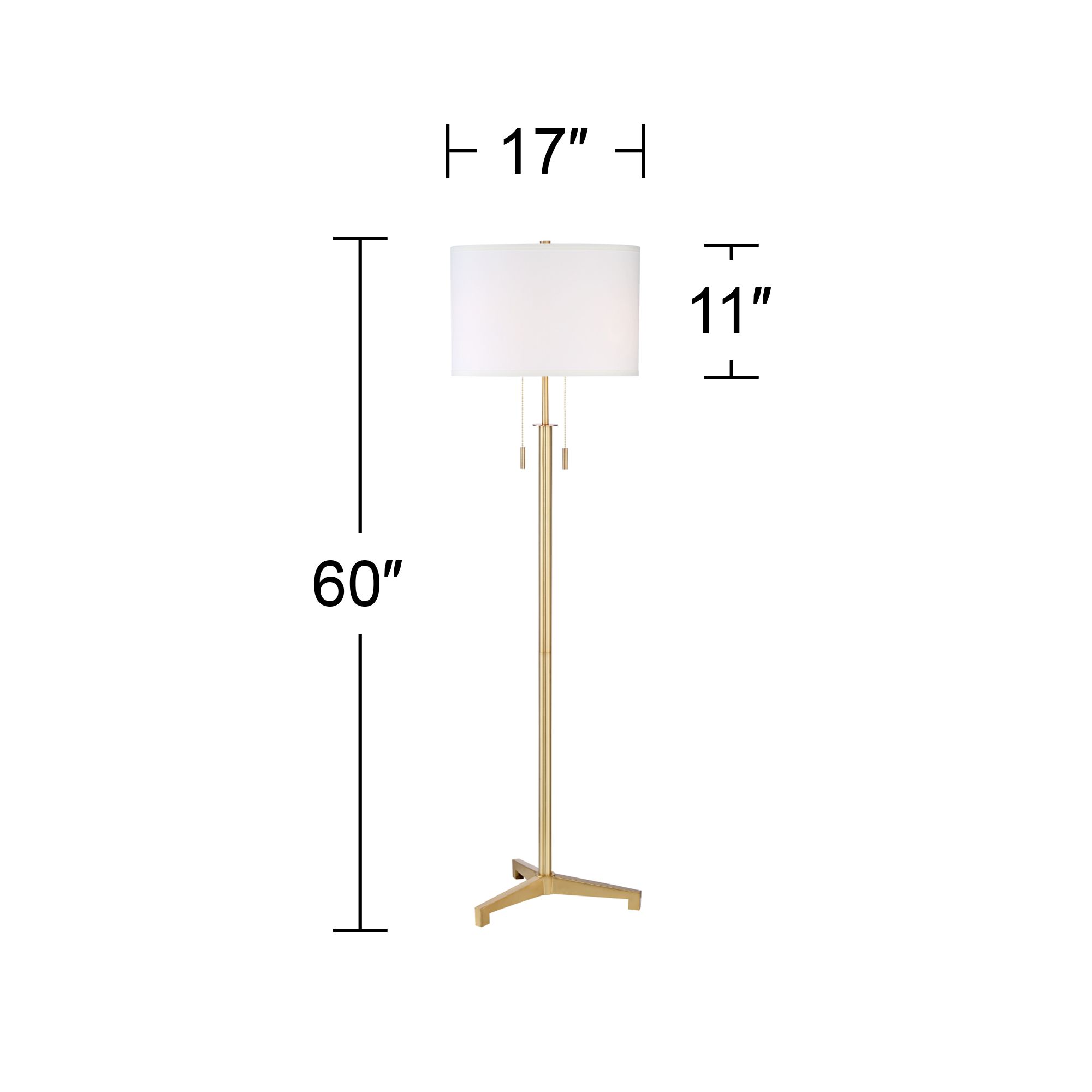 Watch A Video About the Possini Euro Encino Antique Brass Modern Tripod Floor Lamp