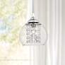 Possini Euro Encircled 6" Wide Crystal Glass Modern LED Mini Pendant in scene