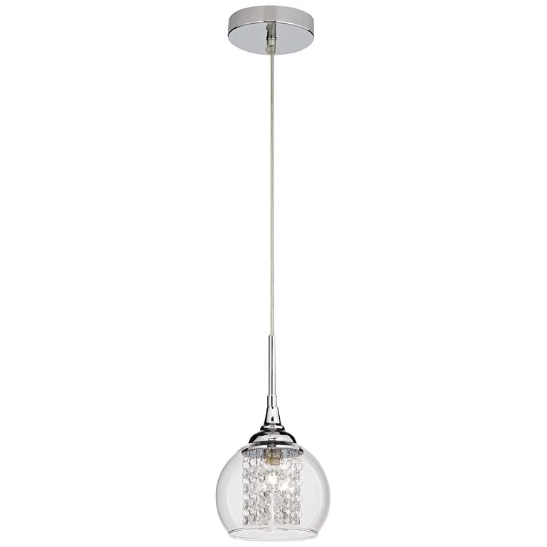 Image 6 Possini Euro Encircled 6" Wide Crystal Glass Modern LED Mini Pendant more views