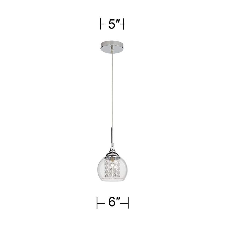 Image 7 Possini Euro Encircled 6" Wide Crystal Glass Modern LED Mini Pendant more views