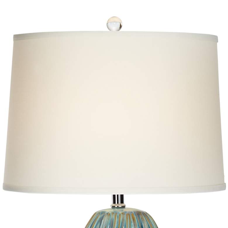 Image 4 Possini Euro Eneya 31" Blue-Green Ceramic Table Lamps Set of 2 more views