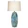 Possini Euro Eneya 31" High Blue Ceramic Table Lamp