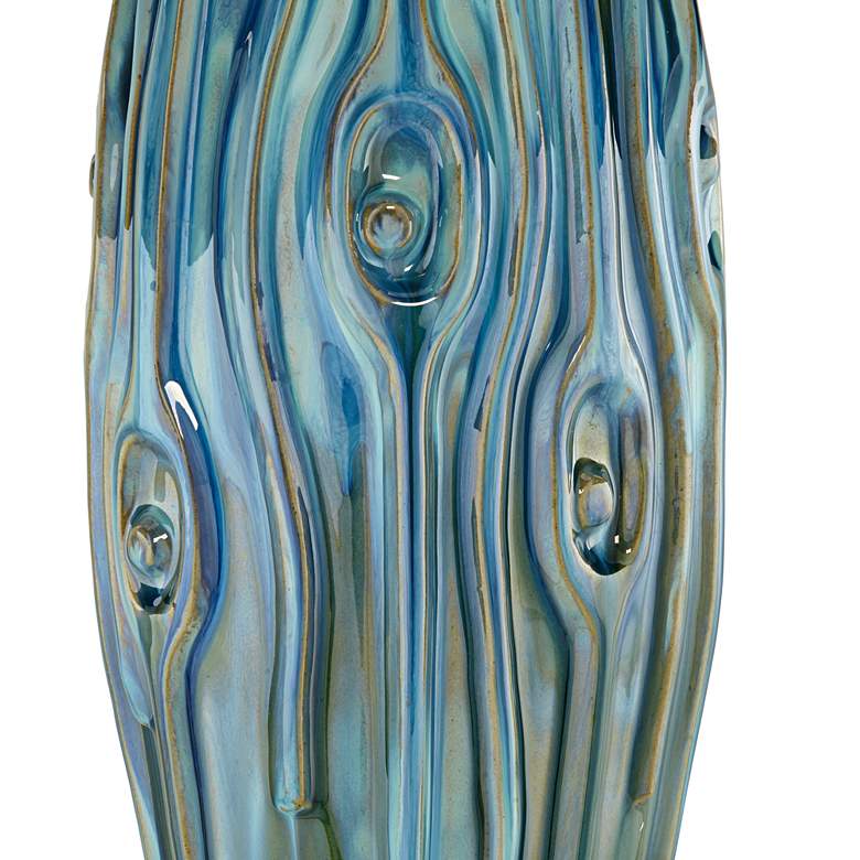 Image 5 Possini Euro Eneya 31 inch High Blue Ceramic Table Lamp more views