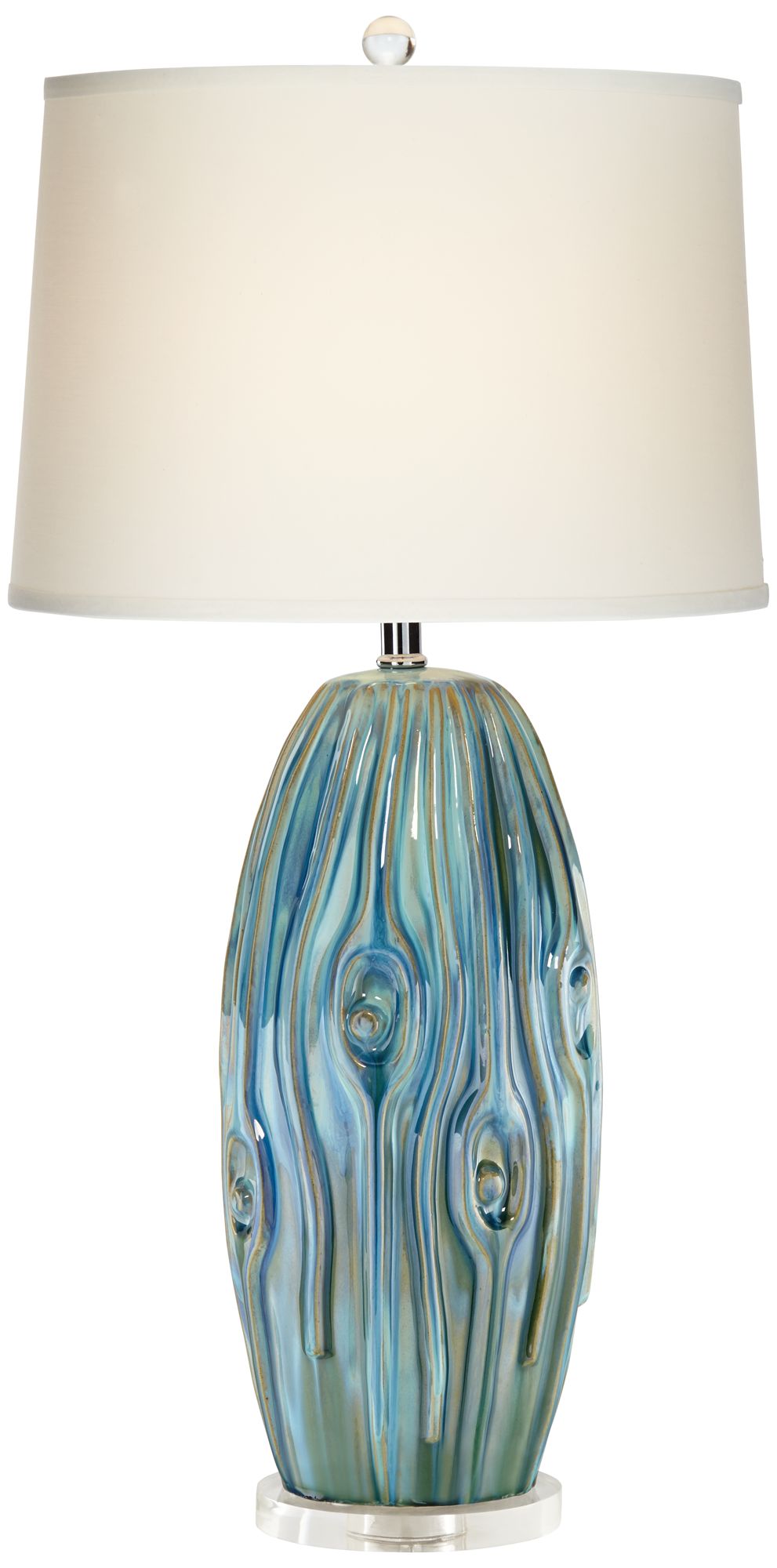 possini euro eneya blue ceramic table lamp