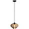 Possini Euro Engels 11" Wide Amber Glass LED Mini Pendant