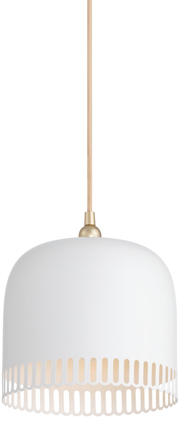 Image 3 Possini Euro Enna 8 1/2" Wide White and Soft Gold Mini-Pendant Light