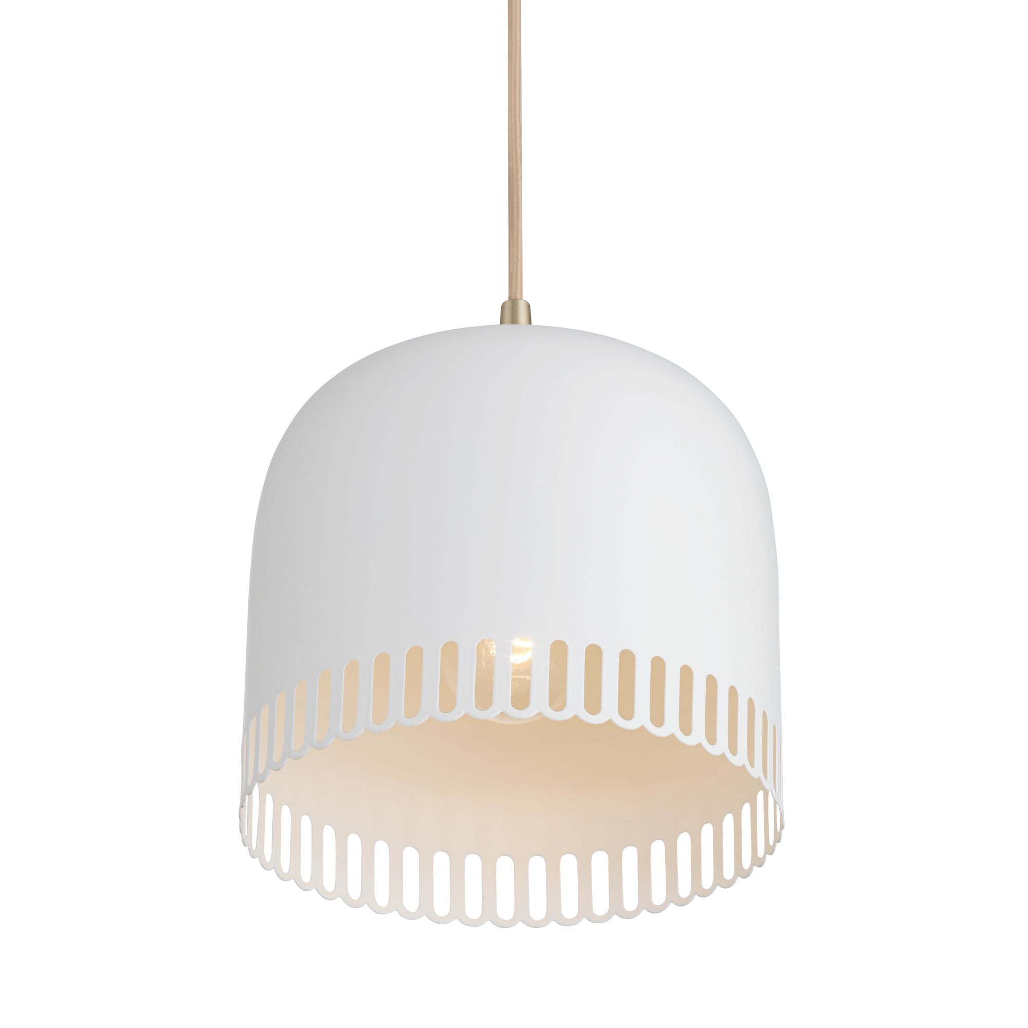 Image 4 Possini Euro Enna 8 1/2" Wide White and Soft Gold Mini-Pendant Light more views
