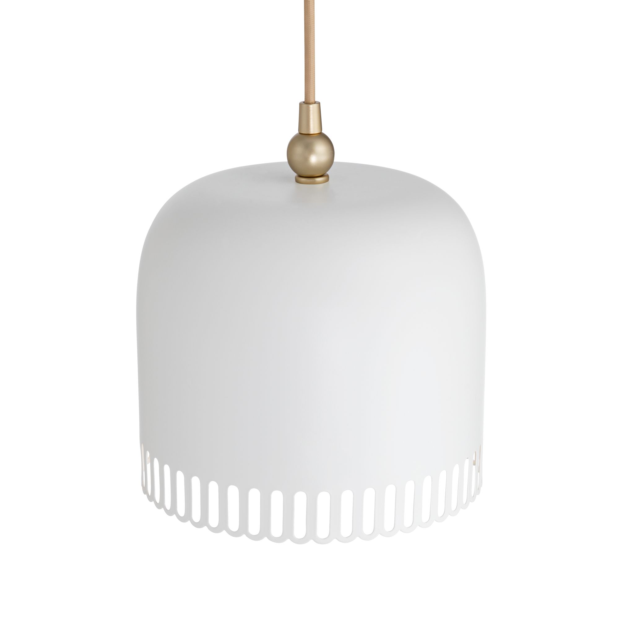 Image 5 Possini Euro Enna 8 1/2" Wide White and Soft Gold Mini-Pendant Light more views