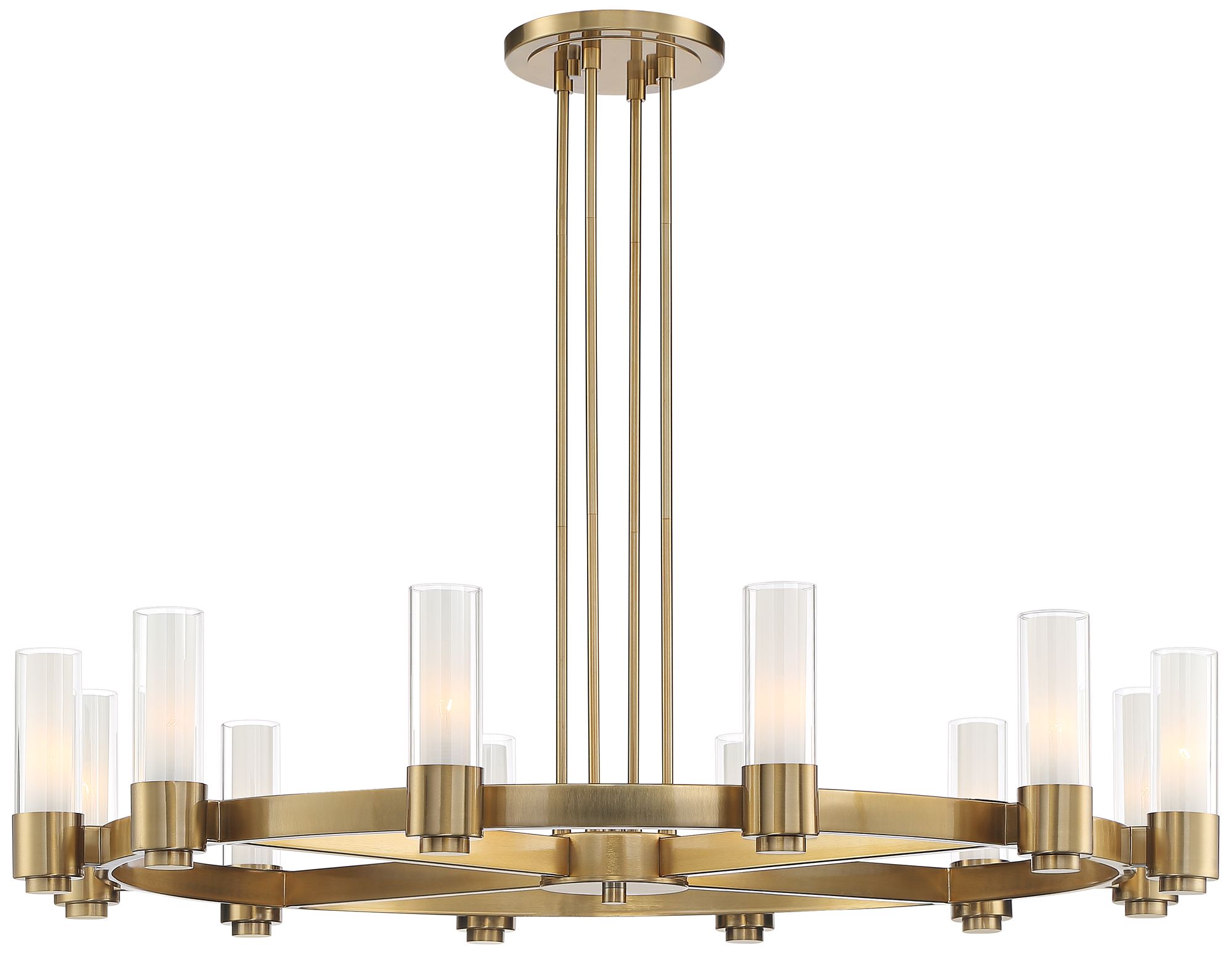 Image 5 Possini Euro Ennis 48" Wide Antique Brass 12-Light Ring Chandelier more views