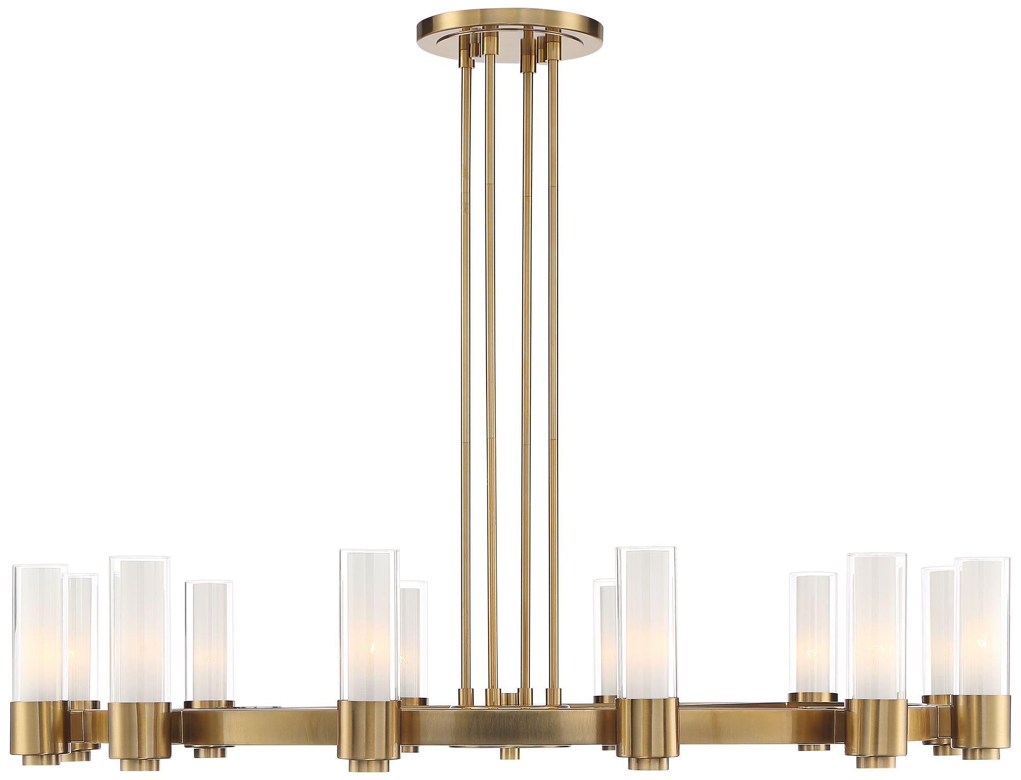 Image 6 Possini Euro Ennis 48" Wide Antique Brass 12-Light Ring Chandelier more views