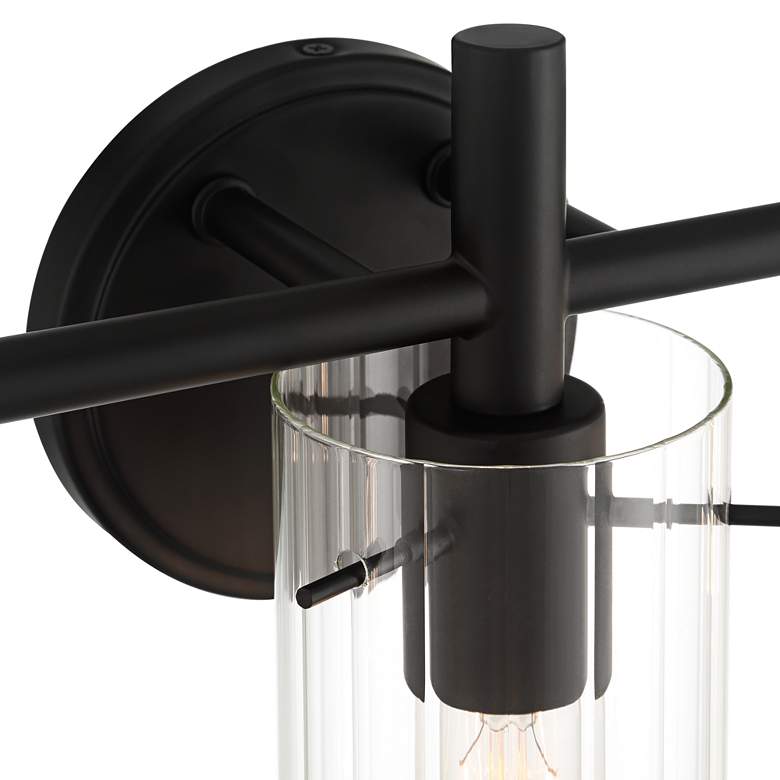 Image 4 Possini Euro Erika 22" Wide Black 3-Light Bathroom Vanity Light more views