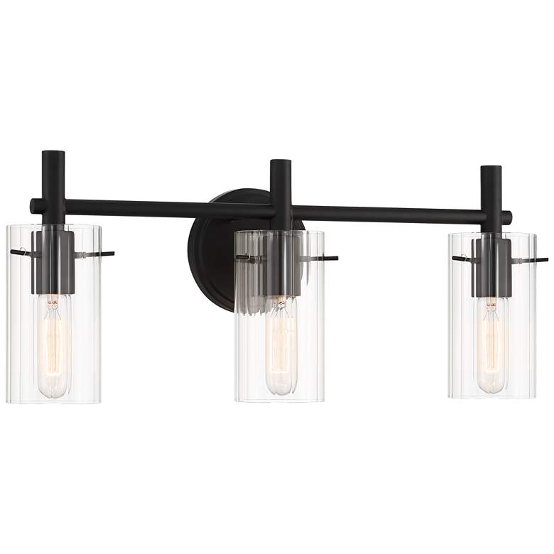 Image 5 Possini Euro Erika 22" Wide Black 3-Light Bathroom Vanity Light more views