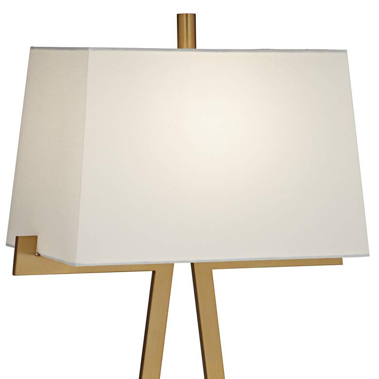 Image 4 Possini Euro Erin 31" Warm Gold Modern Table Lamp with Marble Base more views