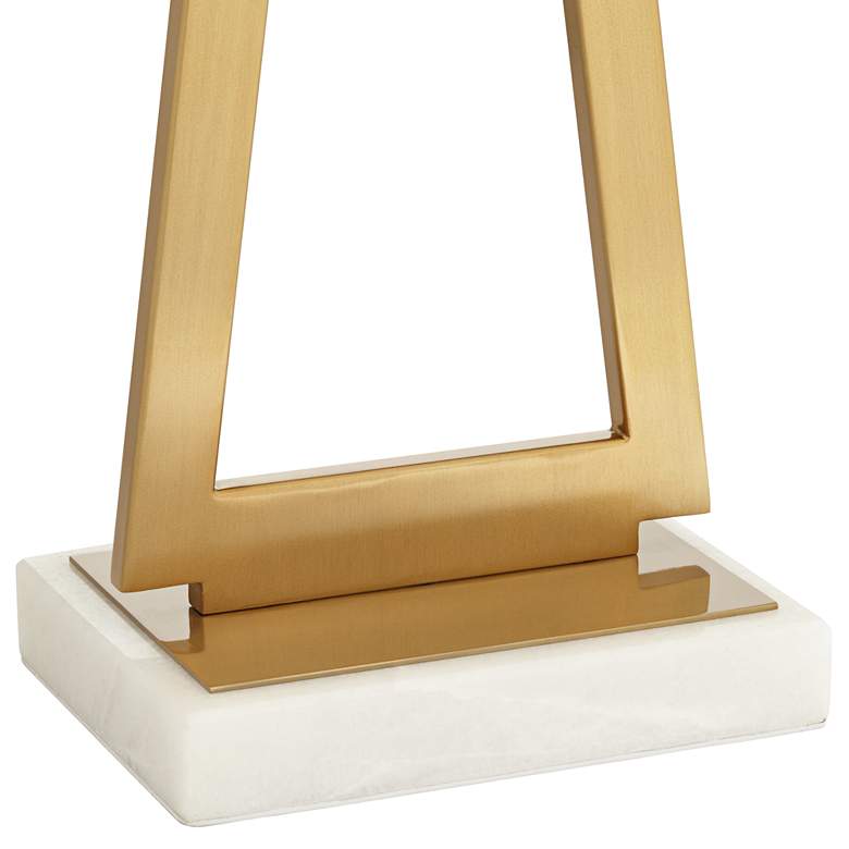 Image 7 Possini Euro Erin 31" Warm Gold Modern Table Lamp with Marble Base more views