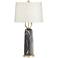 Possini Euro Ernest Black Faux Marble Table Lamp