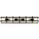 Possini Euro Esme 33.5" Wide Matte Black 4-Light Bath Light