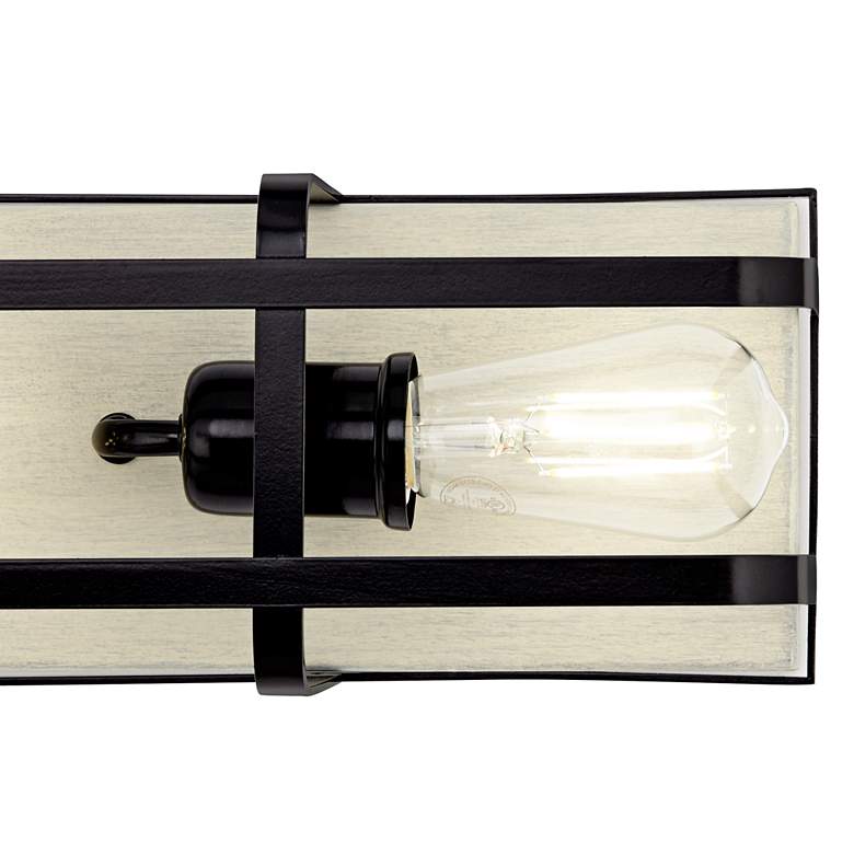 Possini Euro Esme 33.5 inch Wide Matte Black 4-Light Bath Light more views