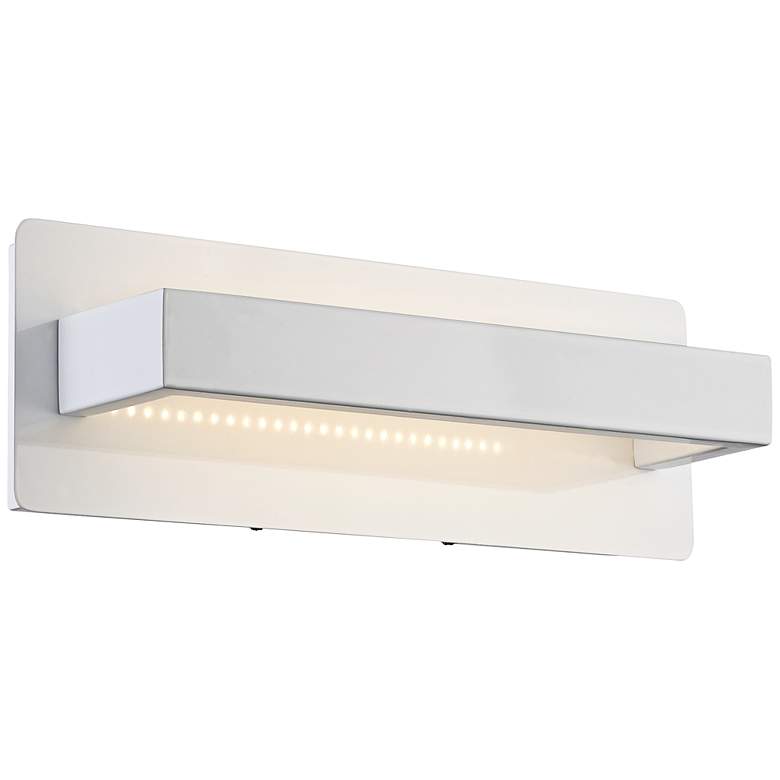 Image 1 Possini Euro Estero 13 3/4 inch Wide White LED Bathroom Light
