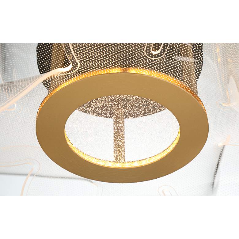 Image 4 Possini Euro Etherea 16" Modern Black and Gold LED Ceiling Light more views