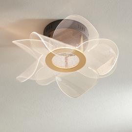 Possini Euro Etherea 16" Modern Black and Gold LED Ceiling Light