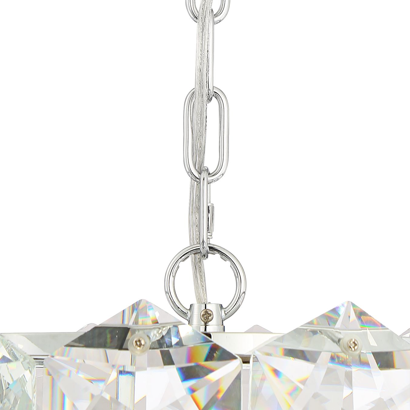 Image 4 Possini Euro Etienne 13 1/2" Chrome and Crystal Pendant Light more views