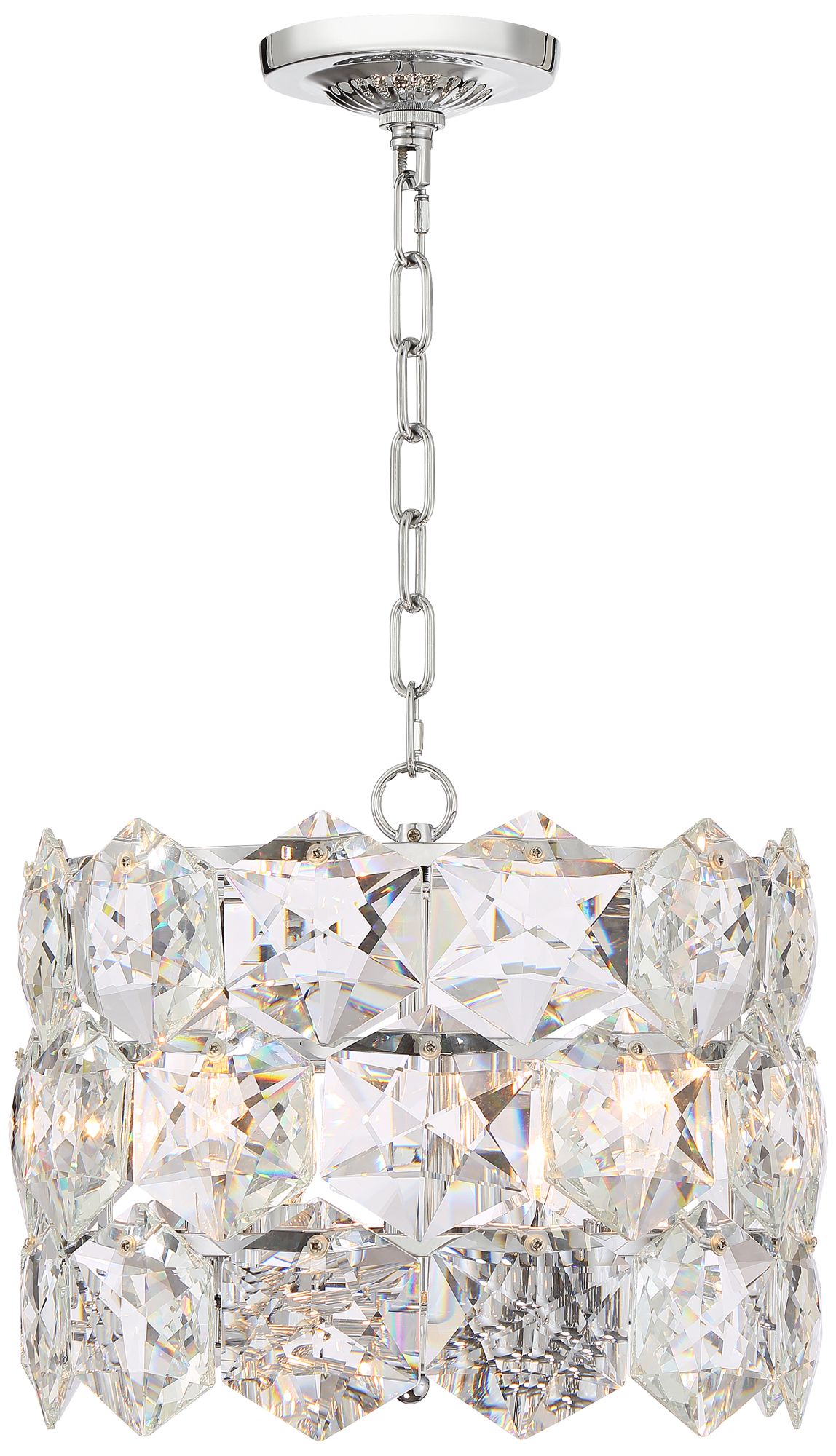 Image 6 Possini Euro Etienne 13 1/2" Chrome and Crystal Pendant Light more views