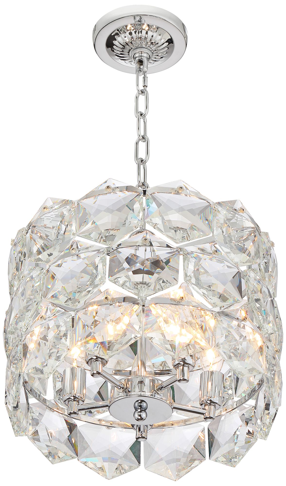 Image 7 Possini Euro Etienne 13 1/2" Chrome and Crystal Pendant Light more views