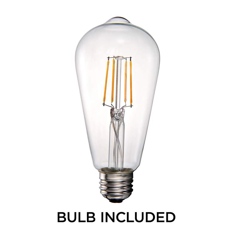 Image 6 Possini Euro Eun 9 1/2" Wide Brushed Nickel and Glass LED Mini Pendant more views