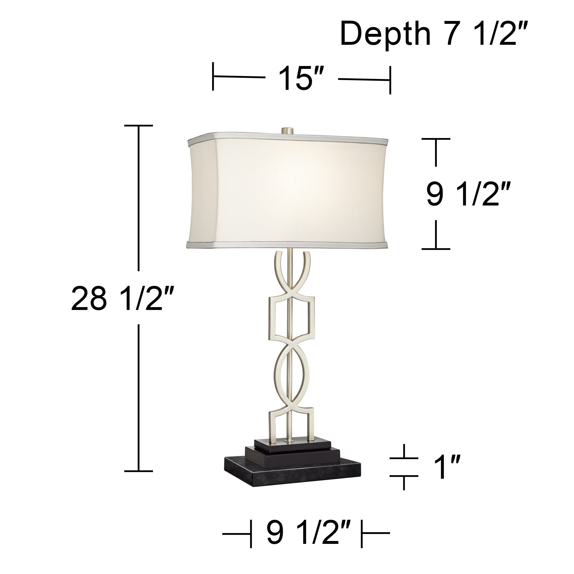 Possini Euro Evan 28 1/2" Modern USB Lamps Set of 2 with Marble Risers