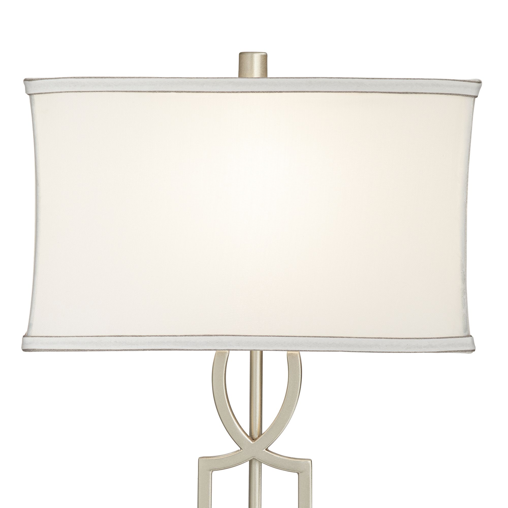Image 4 Possini Euro Evan 28 1/2" Nickel Modern Luxe USB Lamps Set of 2 more views