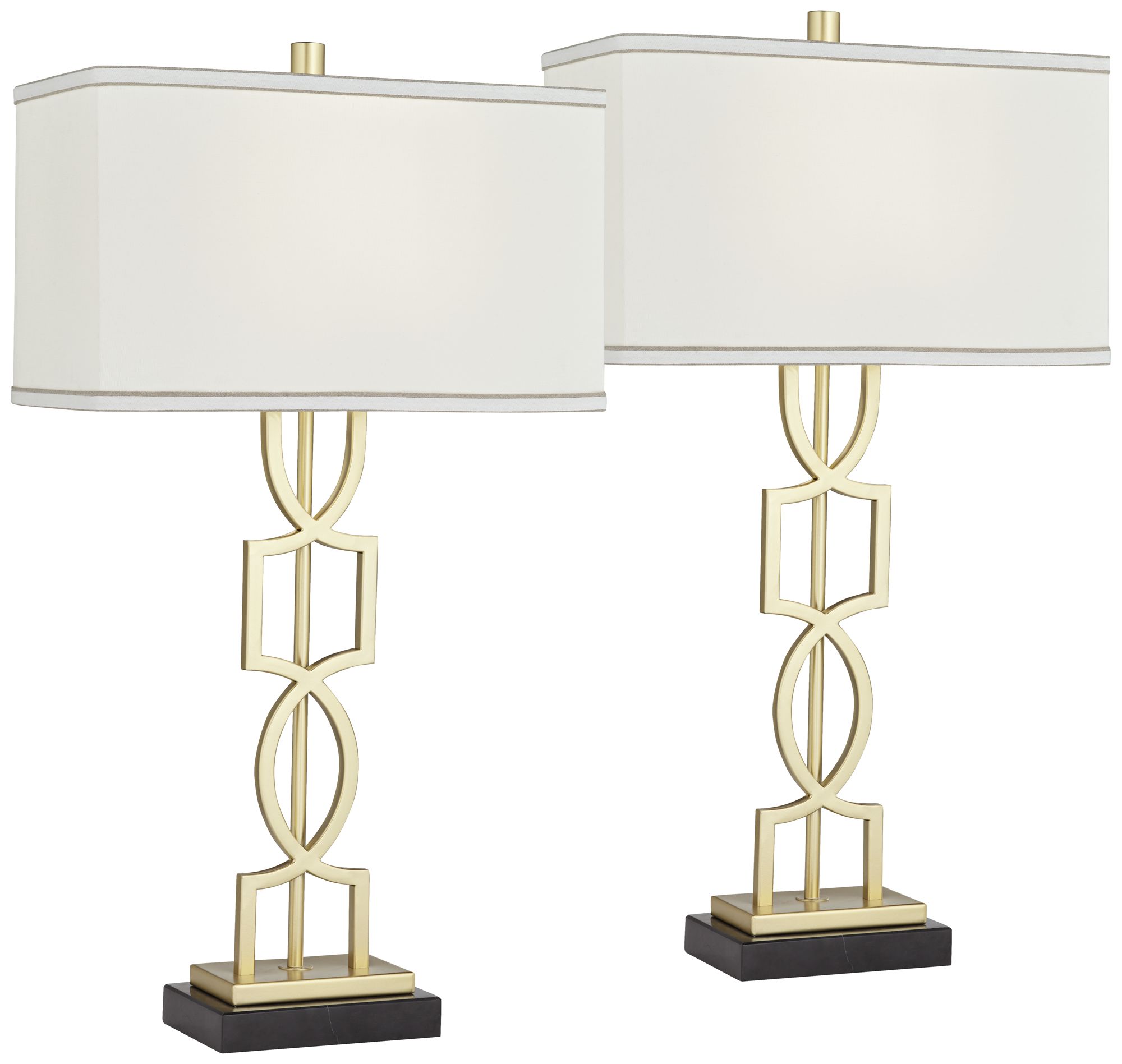 Image 2 Possini Euro Evan 28 1/4" Gold Modern Luxe Table Lamps Set of 2