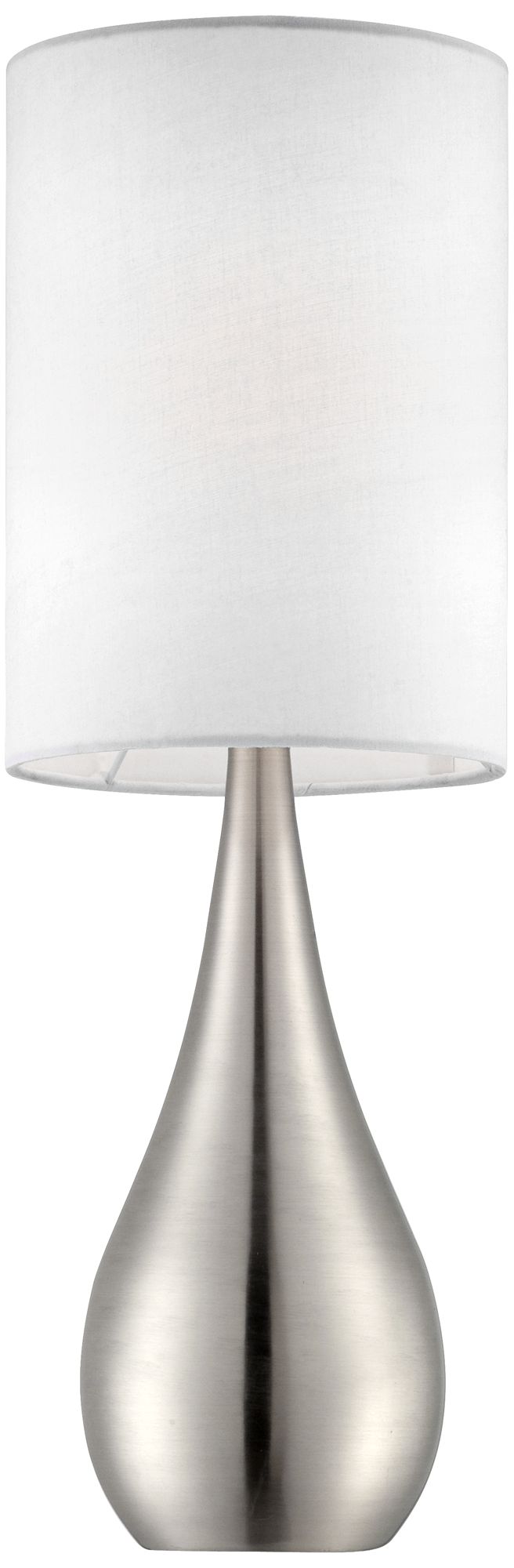 Image 6 Possini Euro Evans 21" Teardrop Brushed Nickel Table Lamps Set of 2 more views