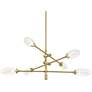 3_Possini Euro Evelyn 33"W Brushed Gold 6-Light LED Sputnik Chandelier