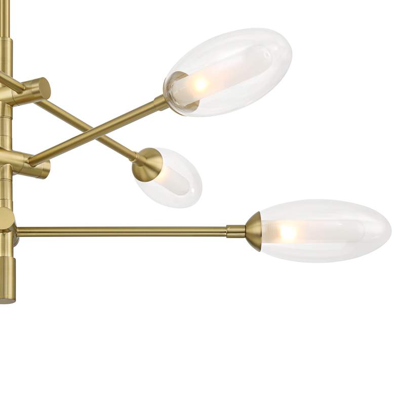 Image 4 Possini Euro Evelyn 33"W Brushed Gold 6-Light LED Sputnik Chandelier more views