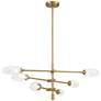 Watch A Video About the Evelyn 33 W Brushed Gold 6 Light LED Sputnik Chandelier