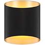 3_Possini Euro Everard 10" High Black and Gold LED Outdoor Wall Light