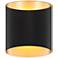 Possini Euro Everard 10" High Black and Gold LED Outdoor Wall Light