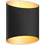 5_Possini Euro Everard 10" High Black and Gold LED Outdoor Wall Light more views