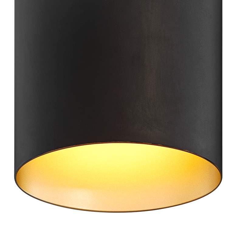 Image 3 Possini Euro Everard 10" High Black and Gold LED Wall Sconce more views